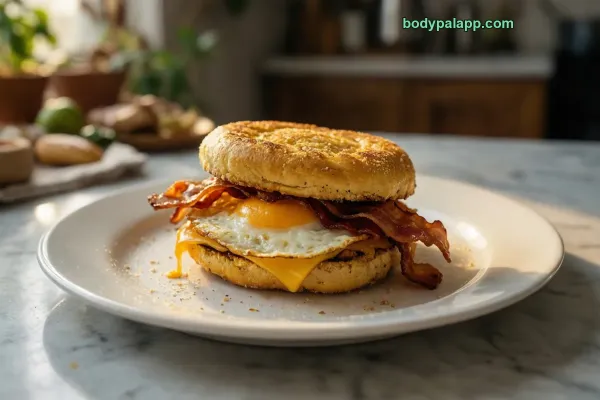 Bacon And Egg Muffin Sandwich calories
