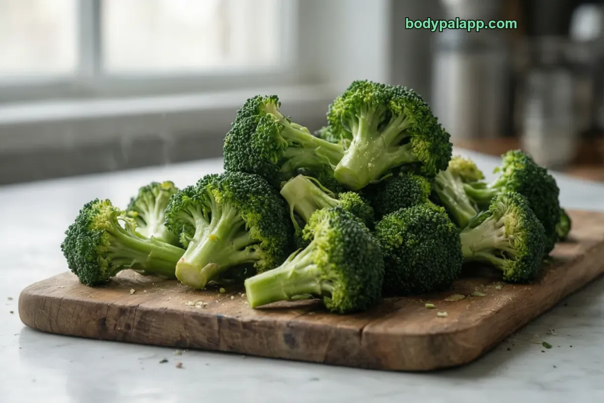 Broccoli floret, florets, raw