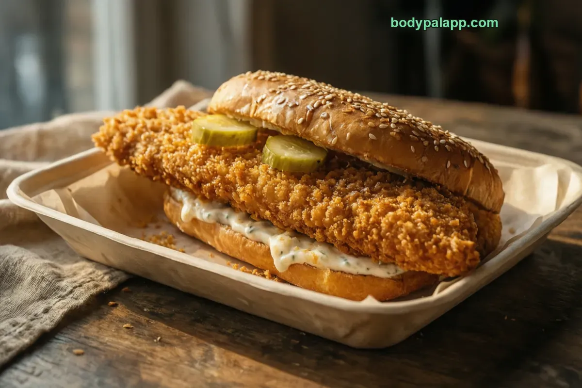Burger king fish sandwich, fast food