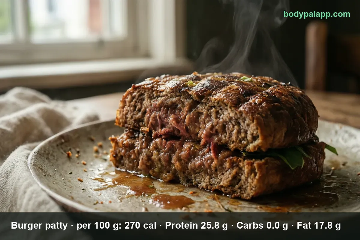 Steak haché, 5 % MG, grillé