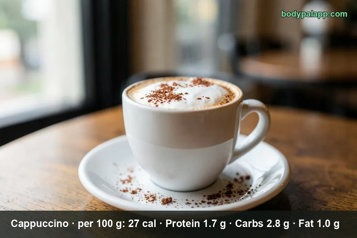 Cappuccino, met melk, zonder suiker