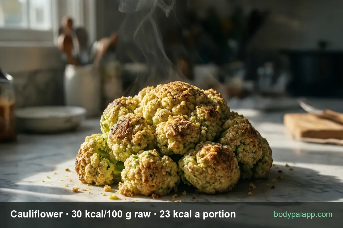 Cauliflower - 23 kcal per 80 g portion