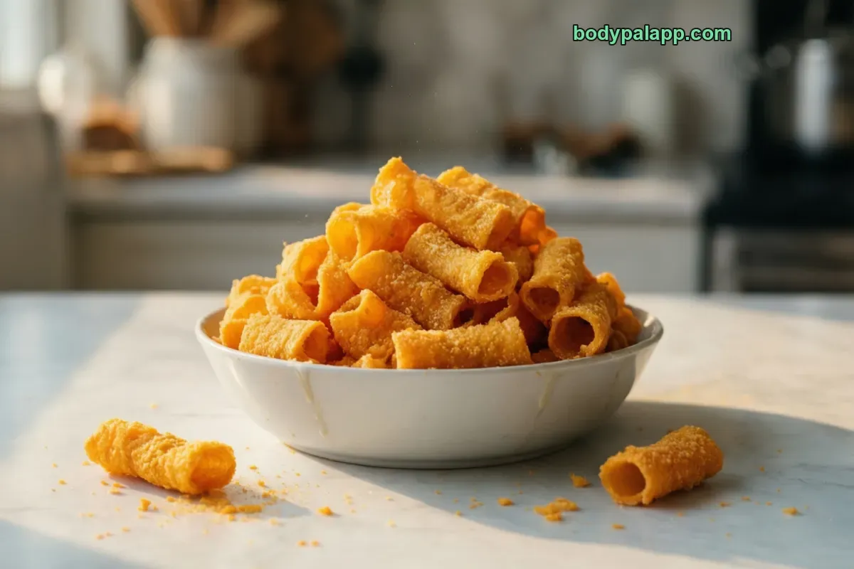 Patatine al formaggio, snack di mais al formaggio
