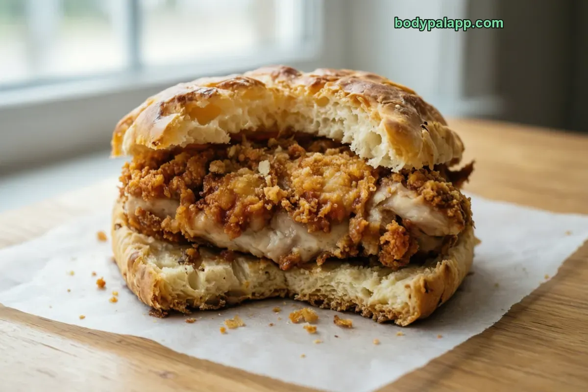 Chick-fil-a chicken biscuit, as served