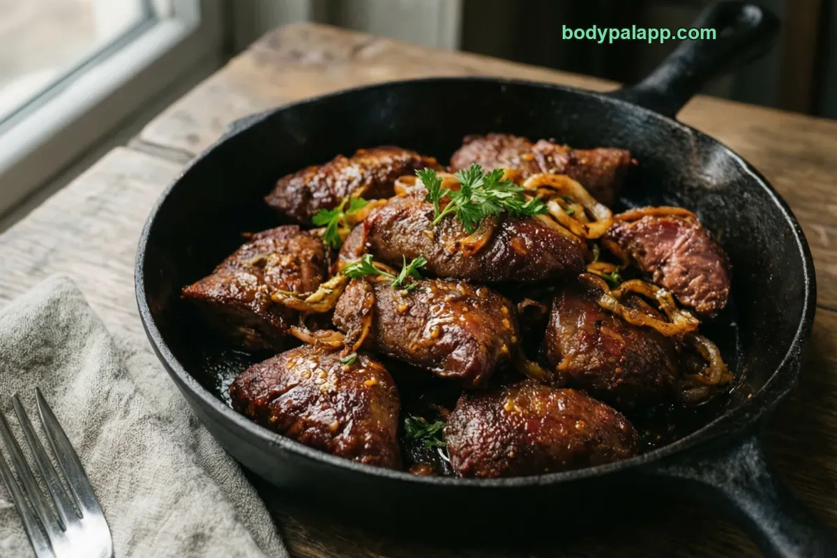 Fried chicken liver, pan-fried