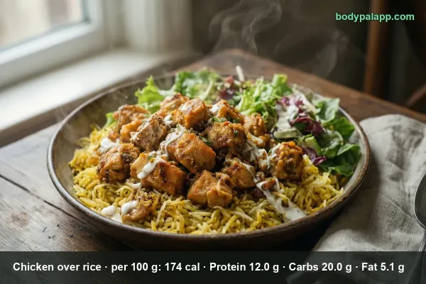 Chicken Over Rice calories
