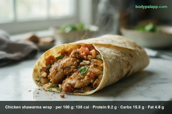 Chicken Shawarma Wrap calories