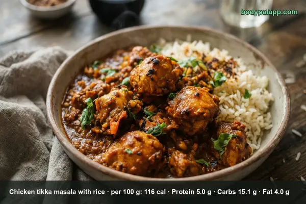 Chicken Tikka Masala With Rice calories