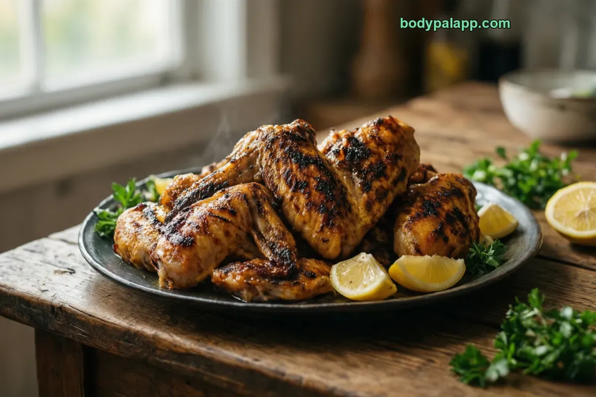 Grilled chicken wing, grilled, no sauce