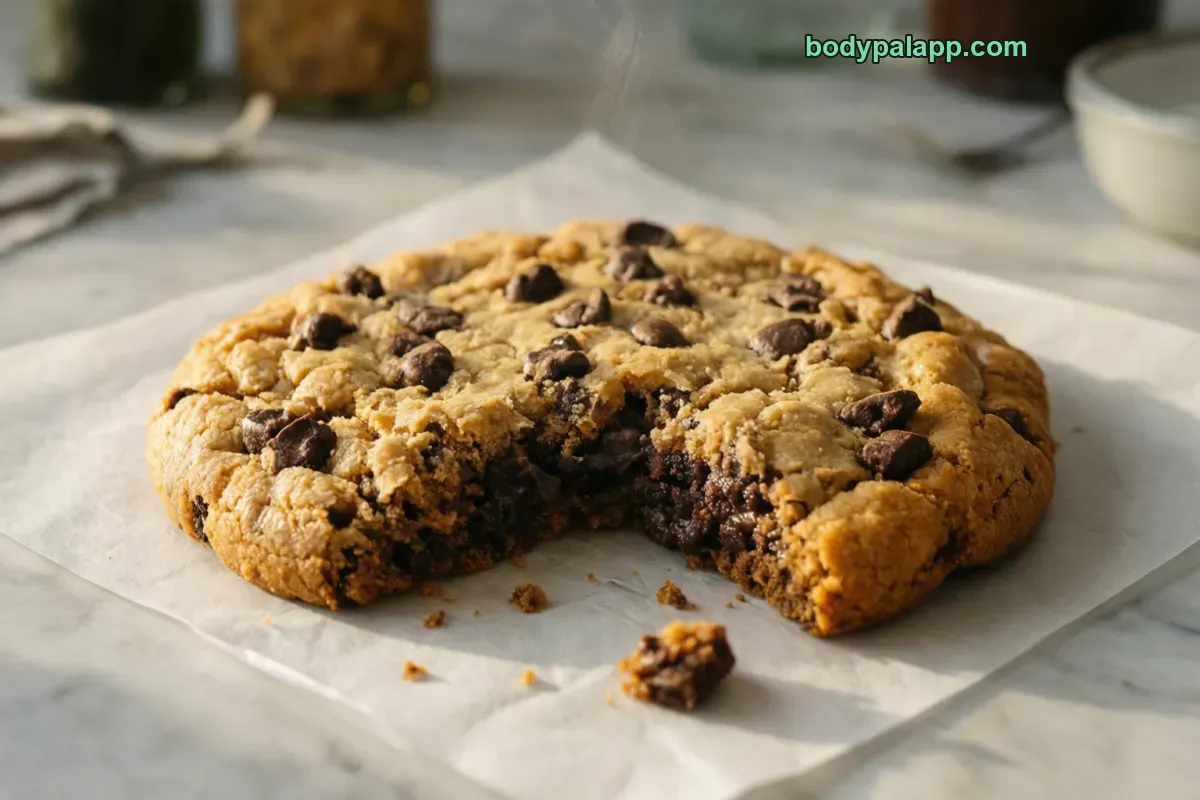 Subway chocolate chip cookie, as served