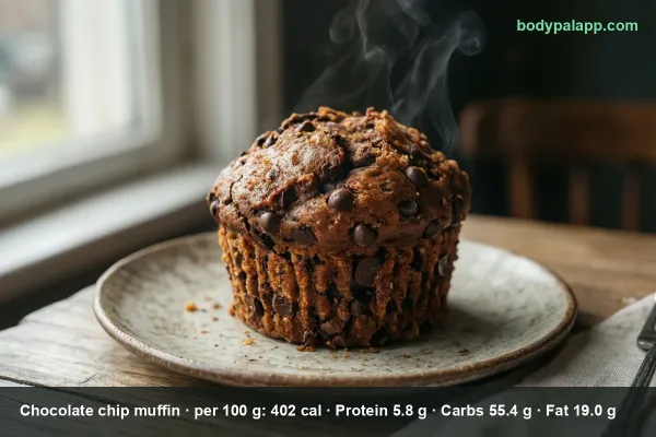 Chocolate chip muffin calories