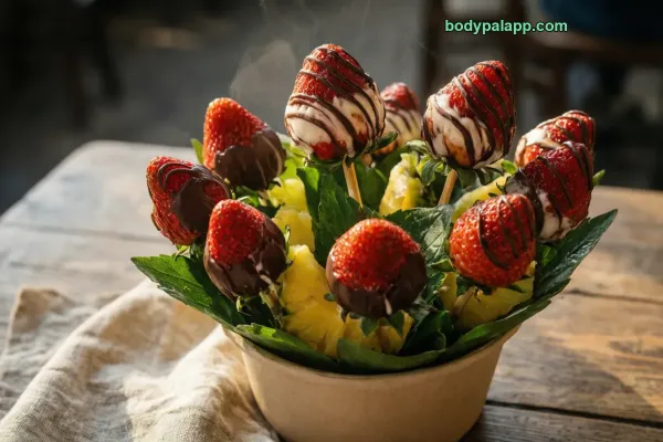 Chocolate Covered Strawberry Bouquet calories