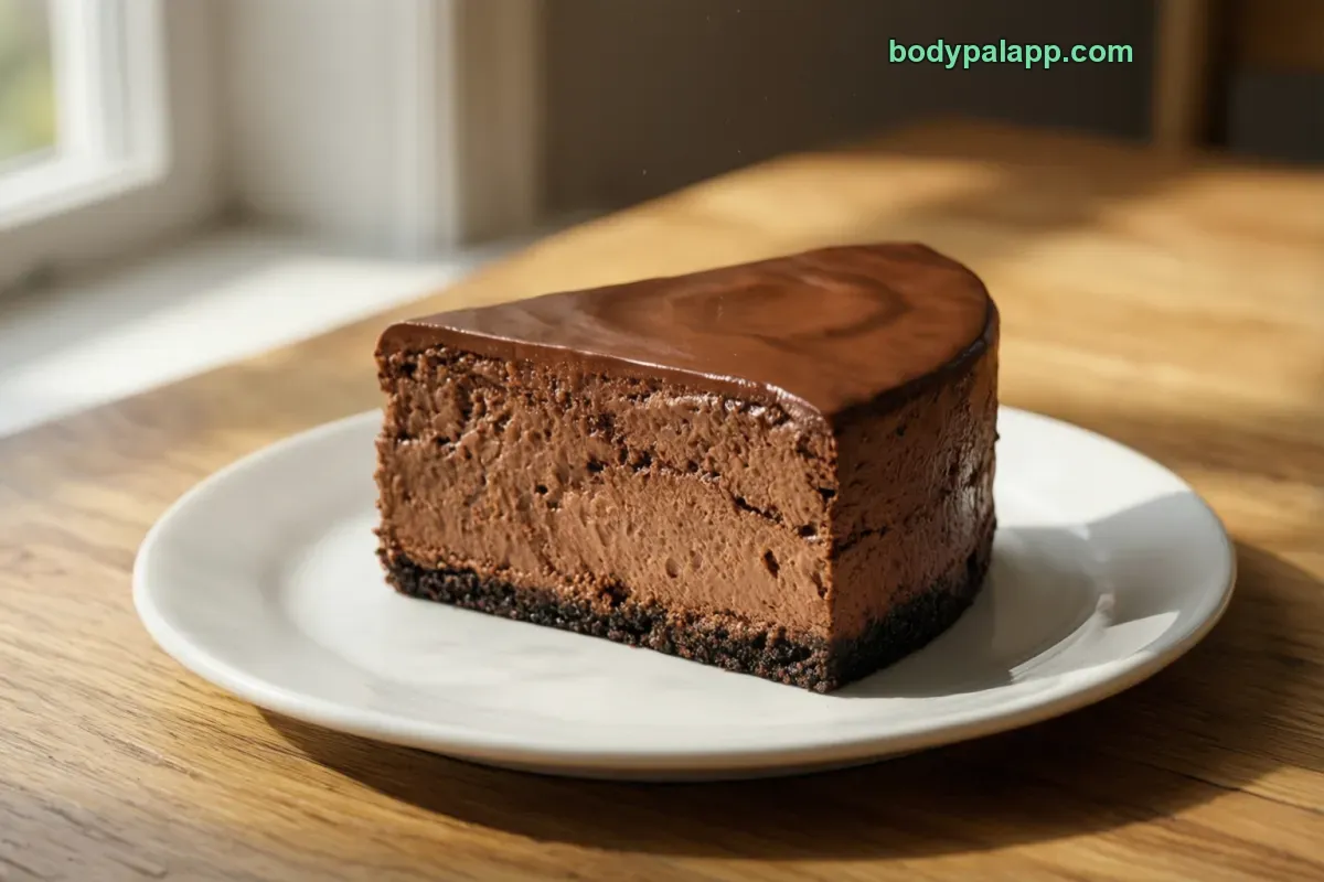 Chocolate mousse cake, packaged, per label