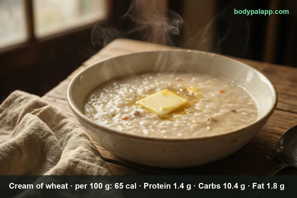 Grießbrei, mit Wasser gekocht, ungesalzen