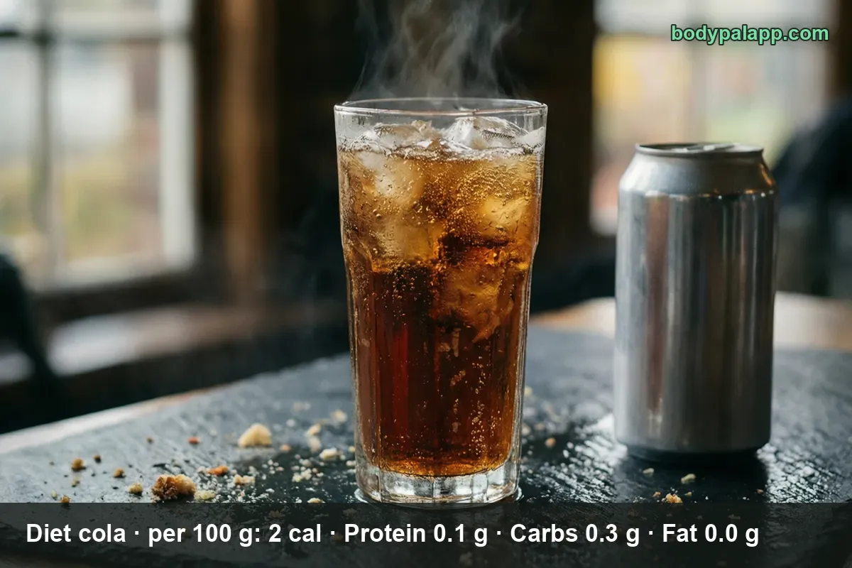 Cola light, gekühlt, trinkfertig