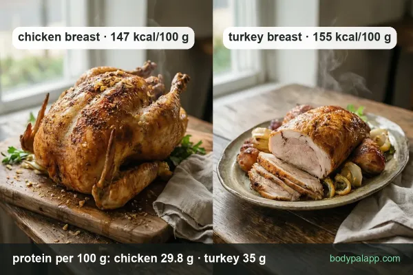 Chicken vs turkey calories