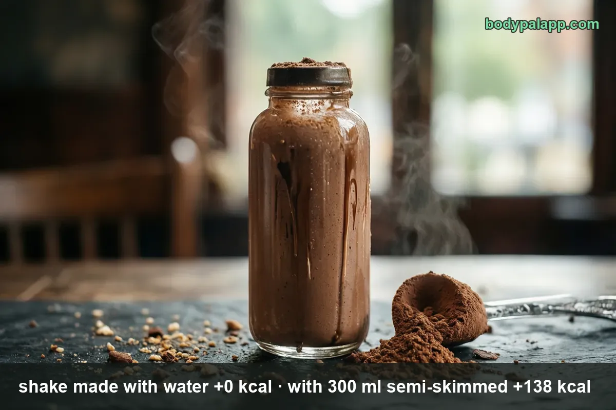 Protein shake: milk vs water calories comparison