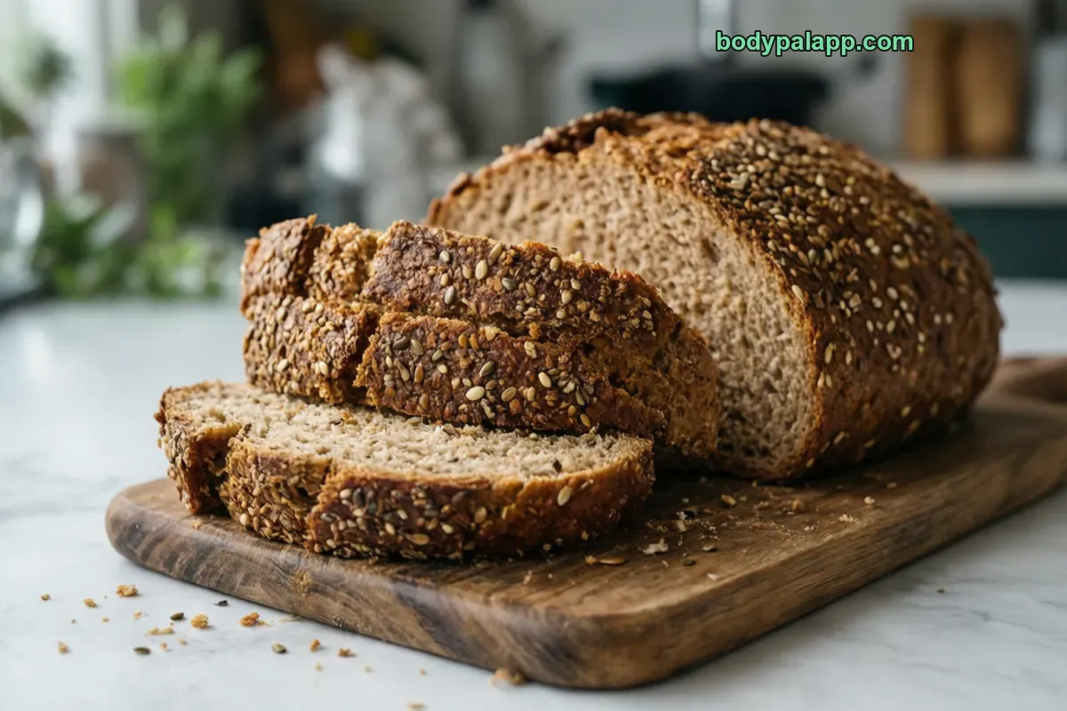 Whole grain bread, multi-grain, includes whole-grain