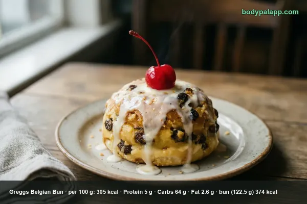 Greggs Belgian Bun calories