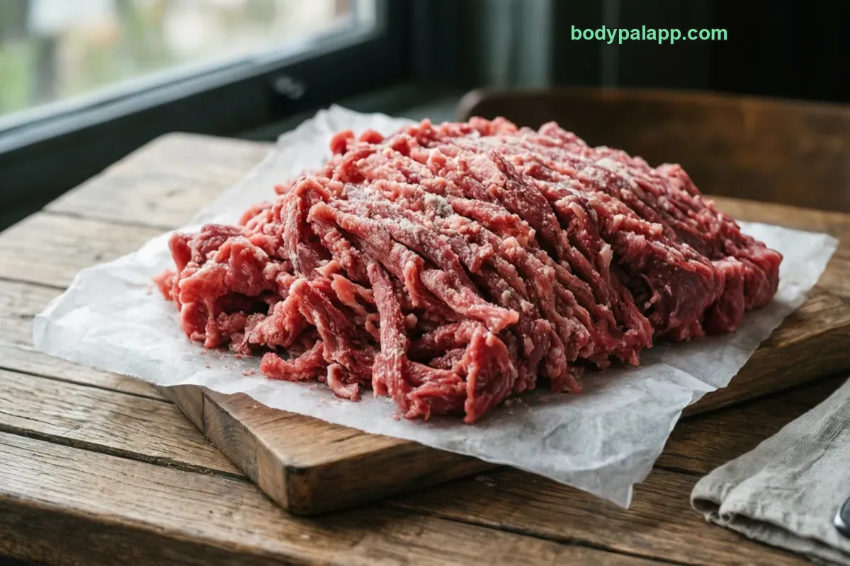 Ground beef, 80/20, raw