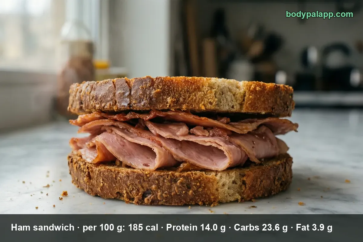 Panino con prosciutto, pane bianco, prosciutto cotto