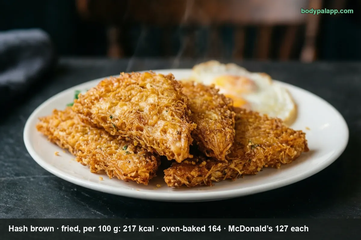 Hash brown - 127 kcal each at McDonald’s
