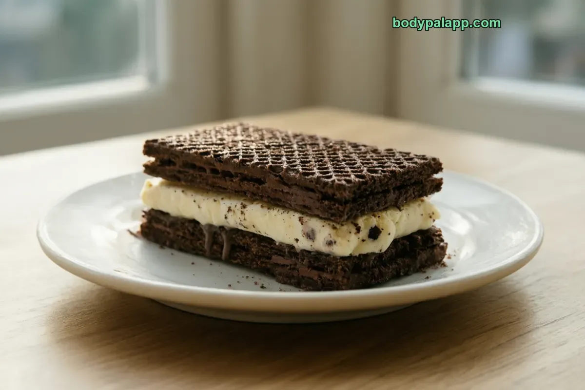 Ice cream sandwich, vanilla, packaged