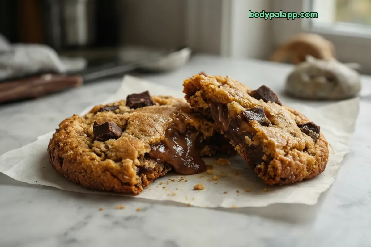 Insomnia cookies chocolate chunk cookie, as served