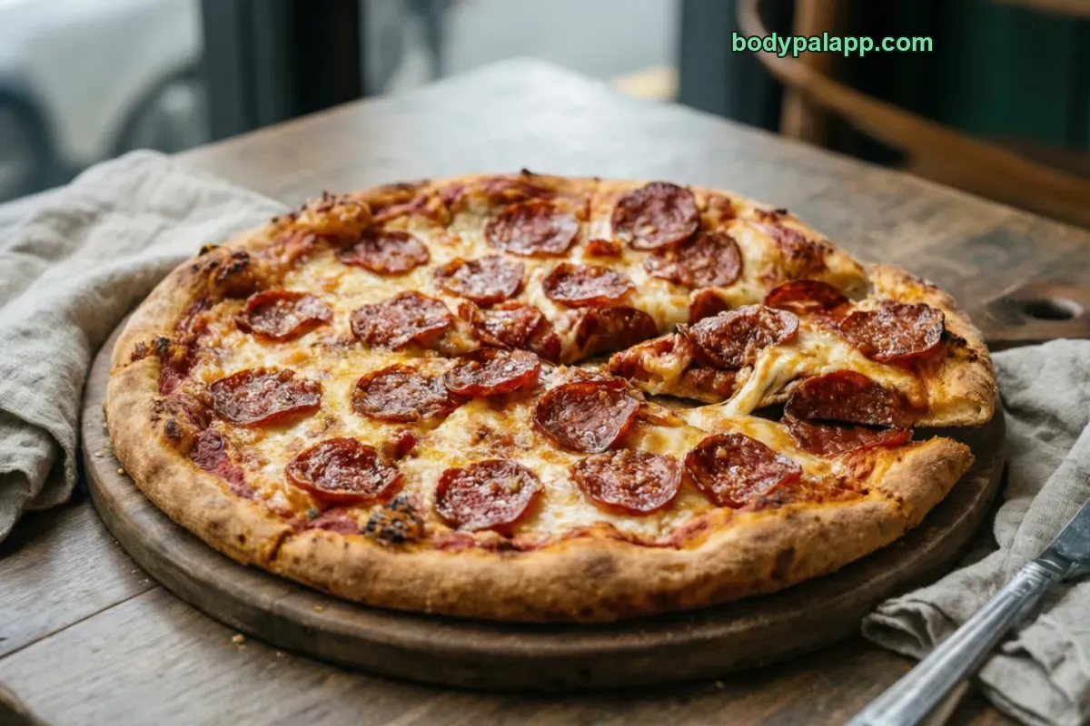Little caesars pizza, fast food, cheese, regular crust