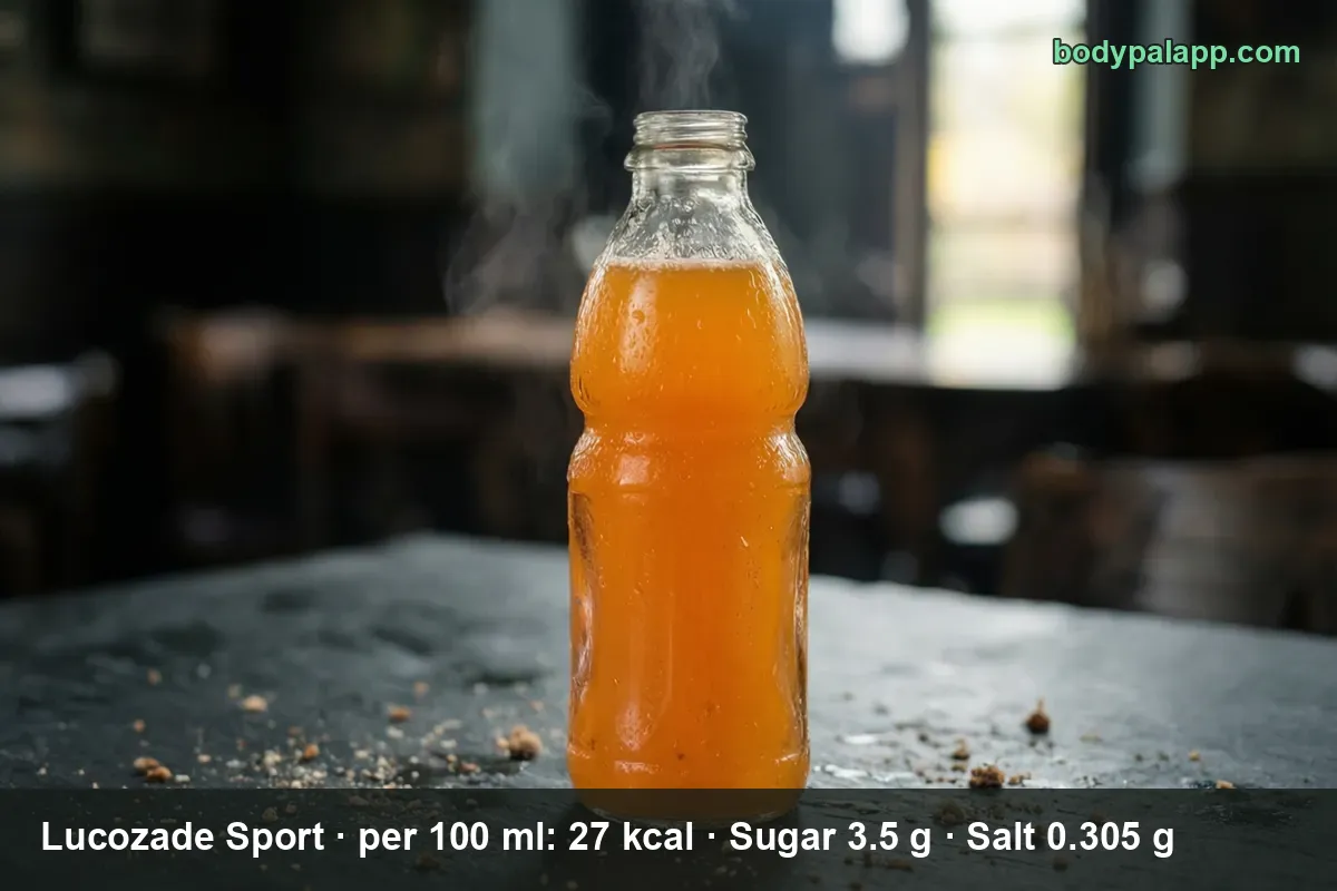 A 500 ml bottle of Lucozade Sport - 135 calories per bottle