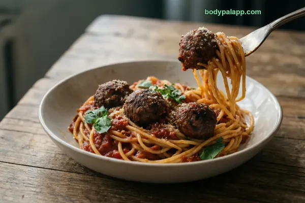 Meatballs And Spaghetti calories