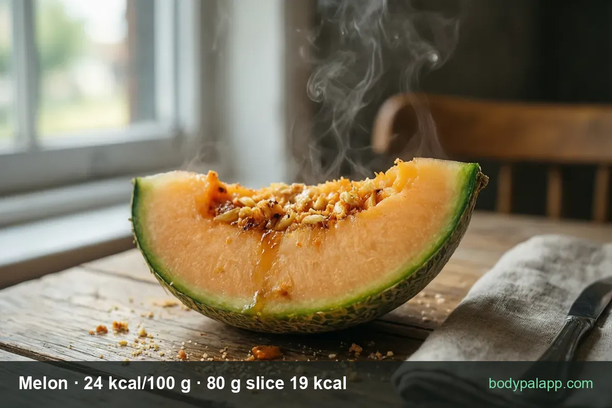 Melon - 19 kcal per 80 g slice