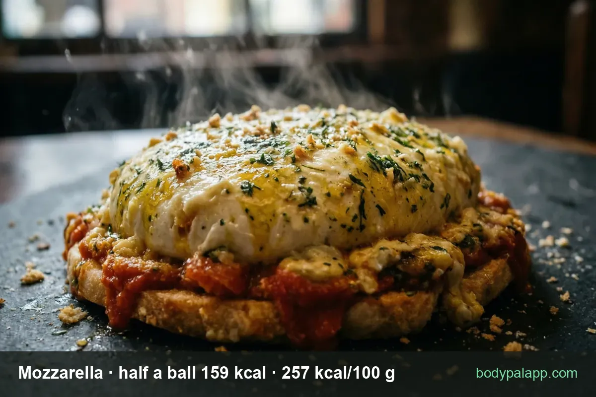 Mozzarella - 159 kcal per half ball