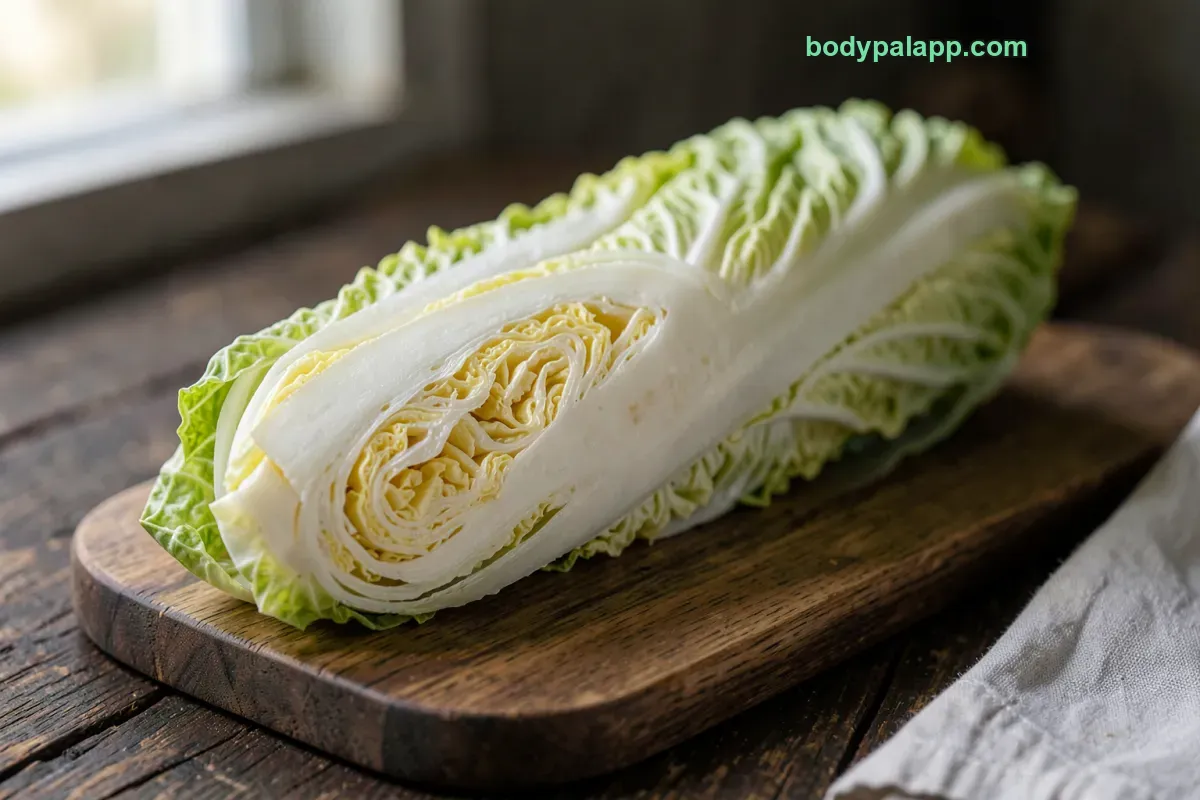 Napa cabbage, cooked