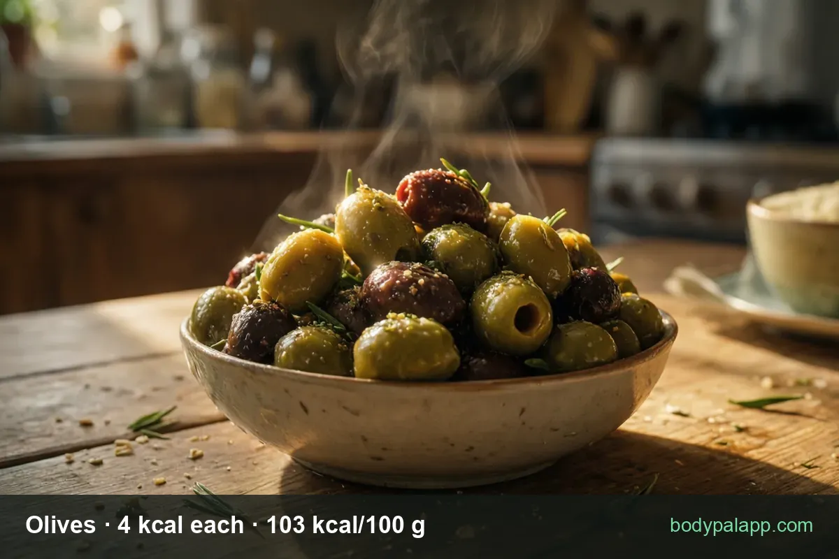 Olives - 4 kcal each