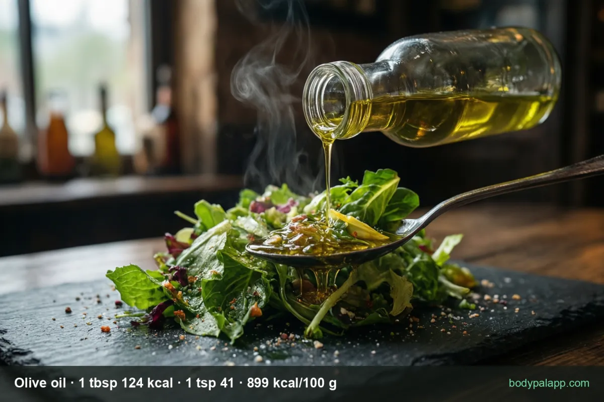 Olive oil - 124 kcal per tablespoon