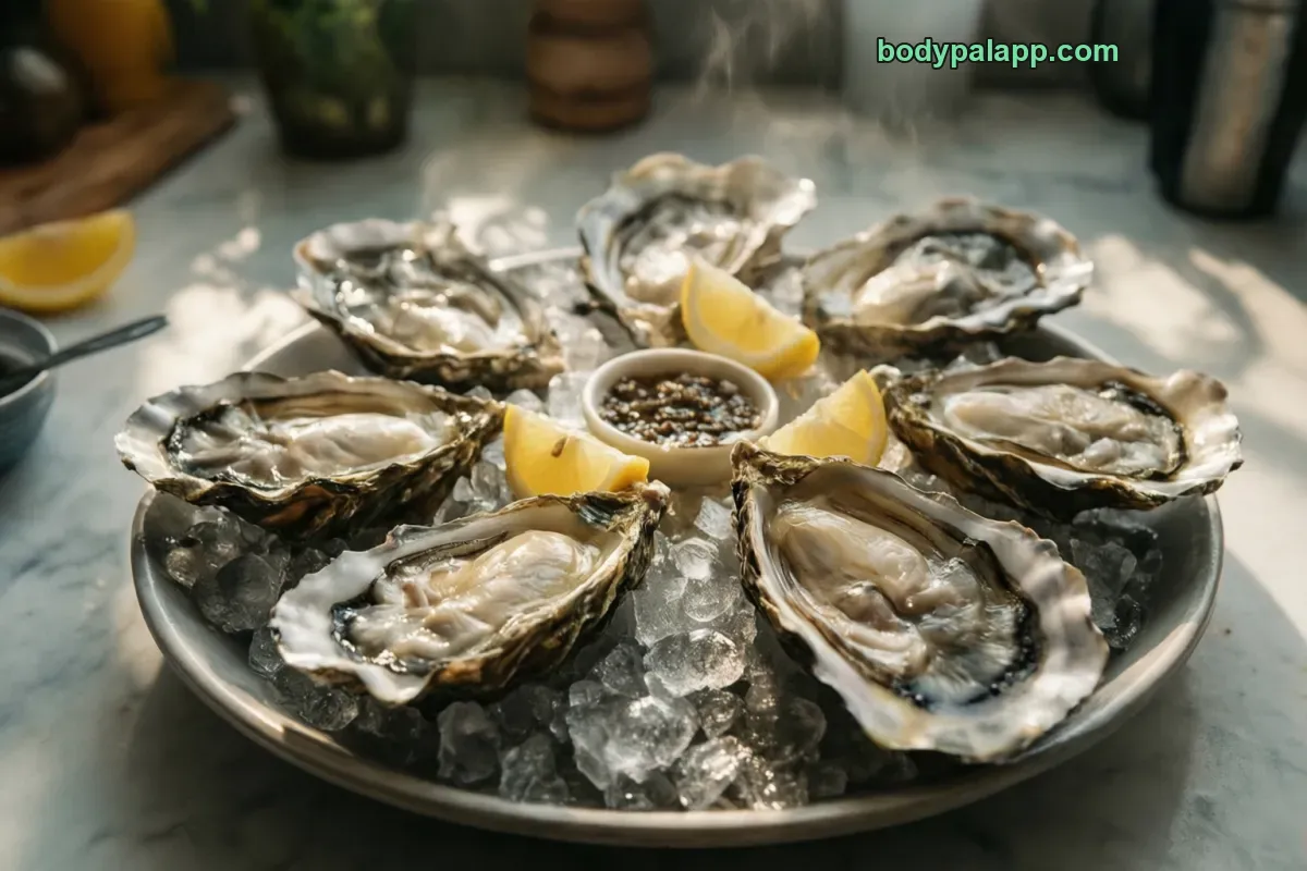 Oyster on the half shell, raw, eastern oyster