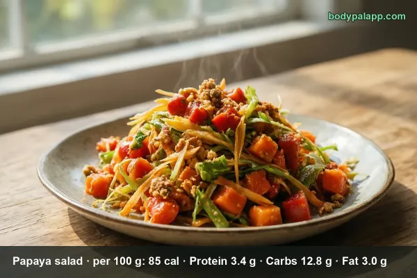 Papaya salad calories