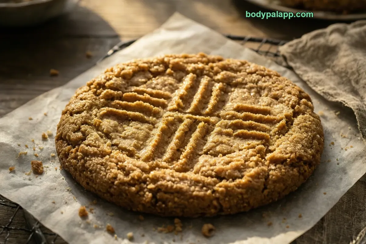 Homemade peanut butter cookie, homemade, from recipe