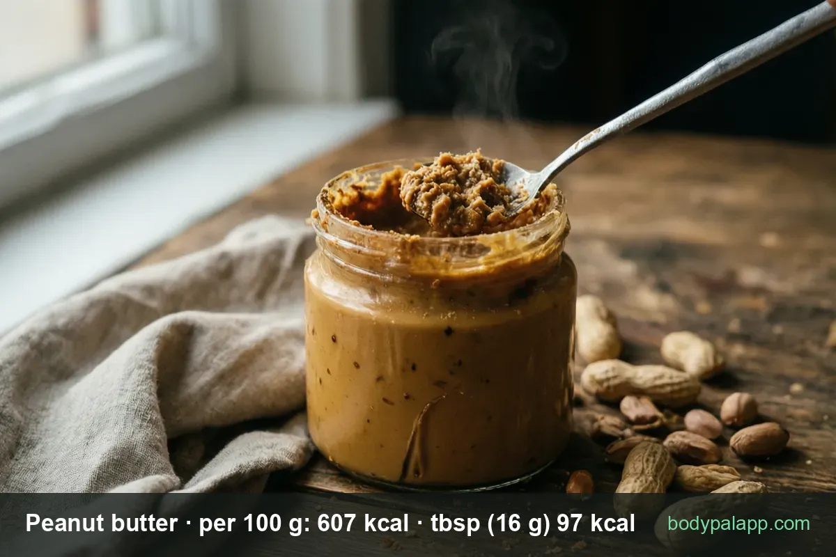 Peanut butter - 97 kcal per tablespoon