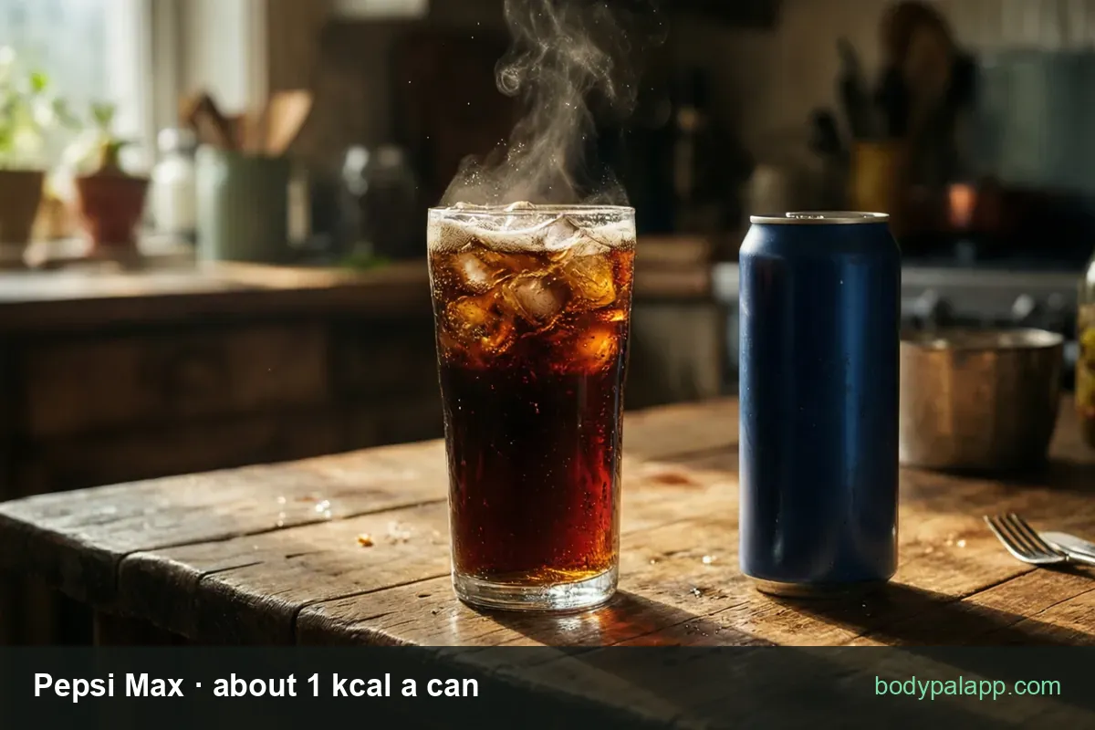 Pepsi Max - about 1 kcal a can