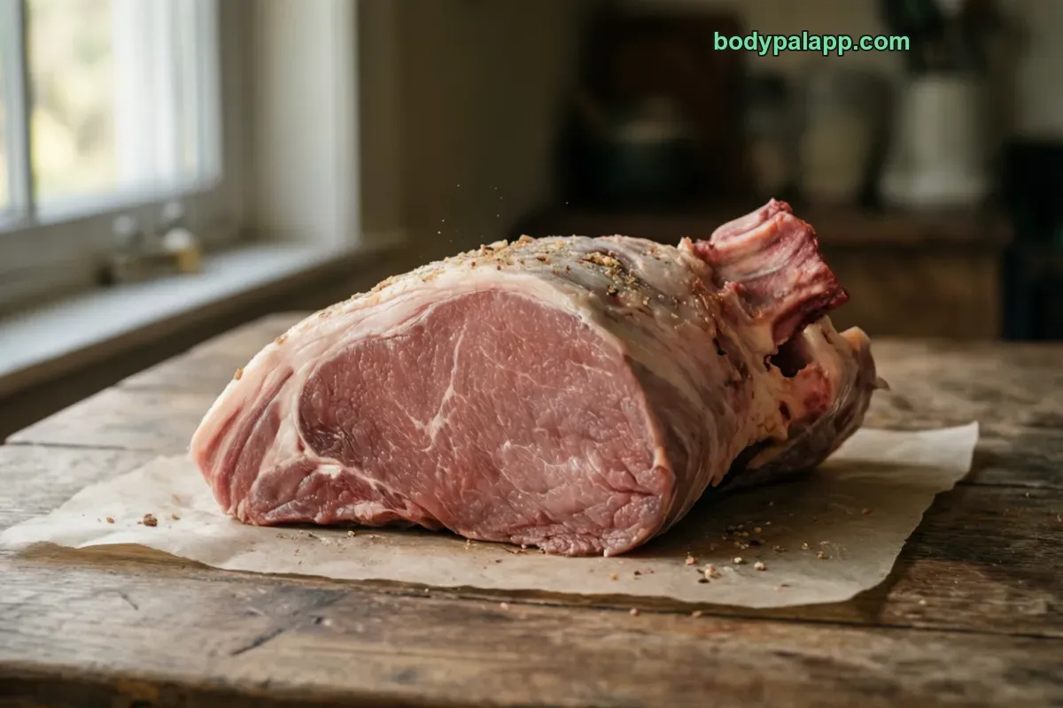 Pork loin chop, top loin, boneless, broiled