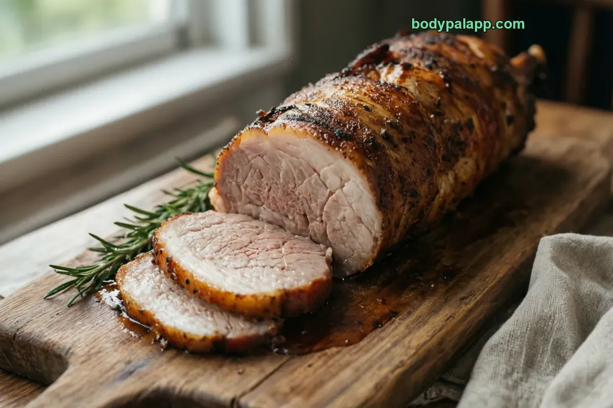 Pork tenderloin, roasted, lean only