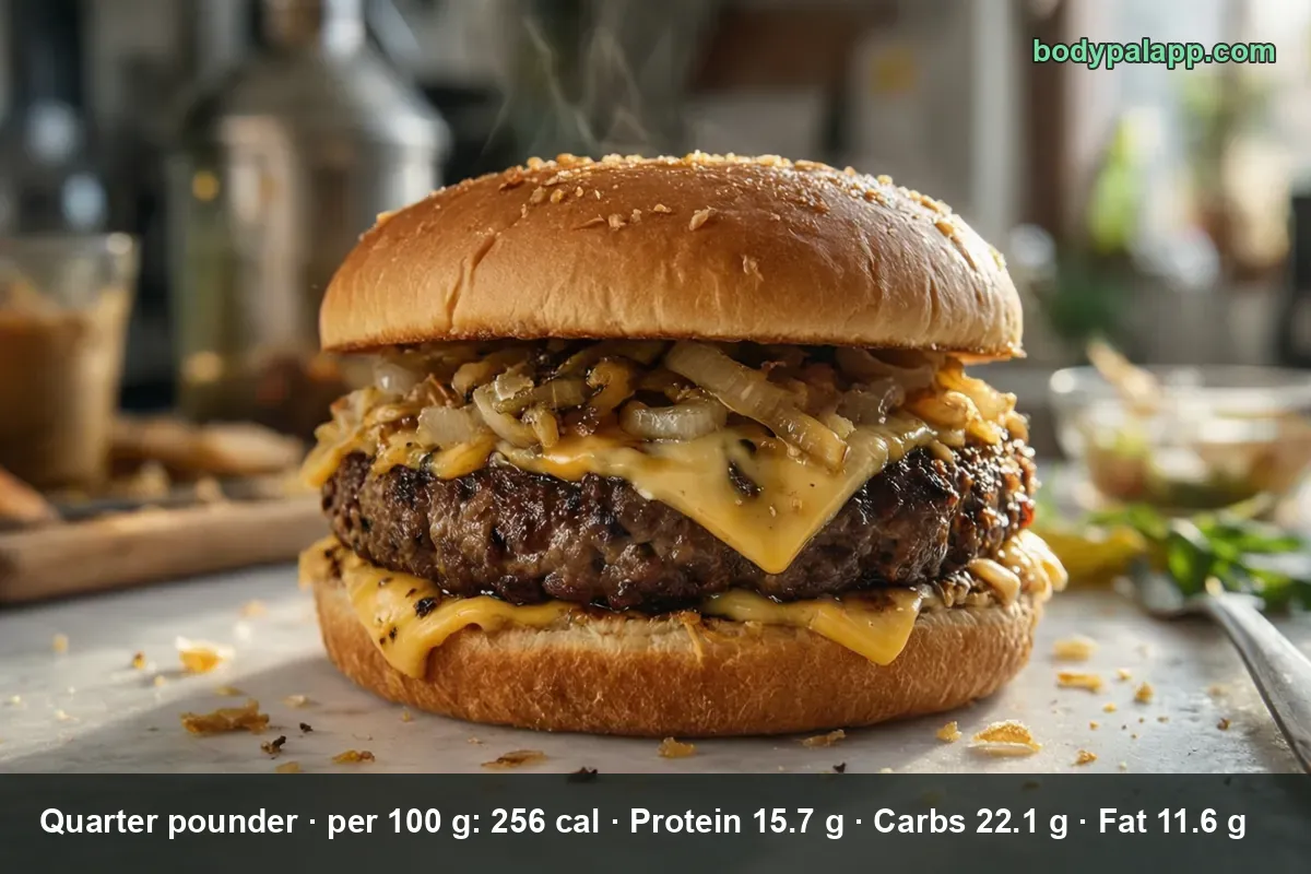 Quarter pounder, fast food, no cheese