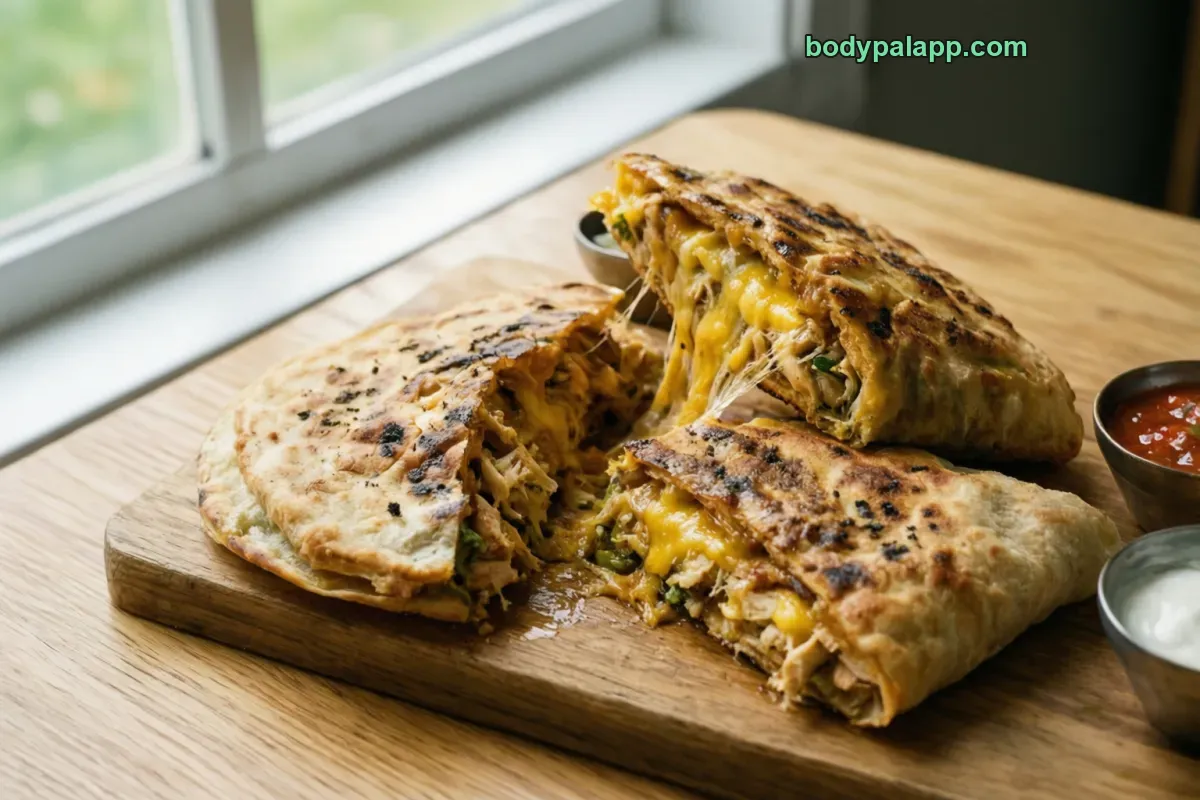 Quesadilla, cheese, ready to eat