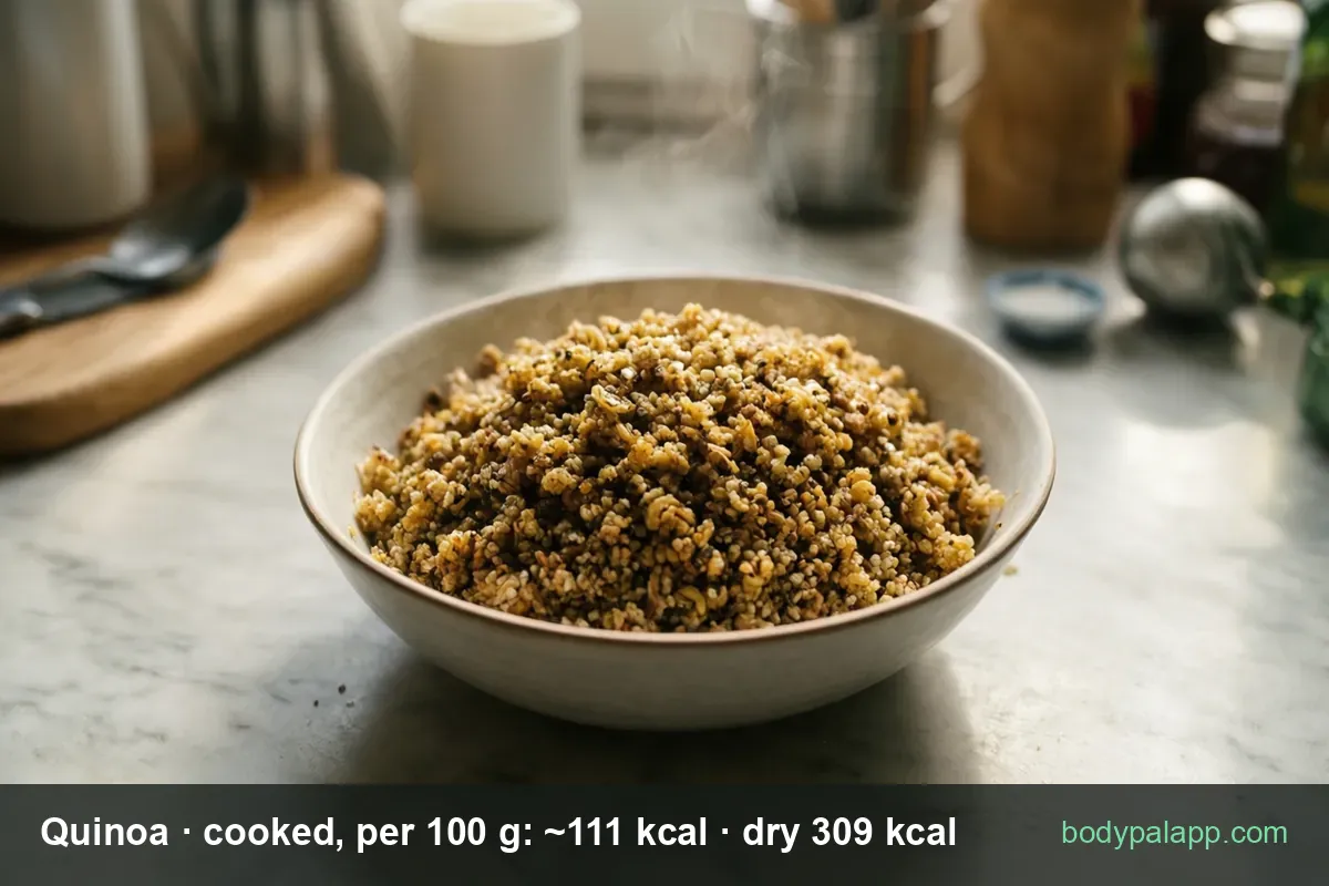 Quinoa - ~111 kcal per 100 g cooked