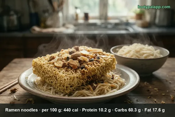 Ramen Noodles Without The Seasoning calories