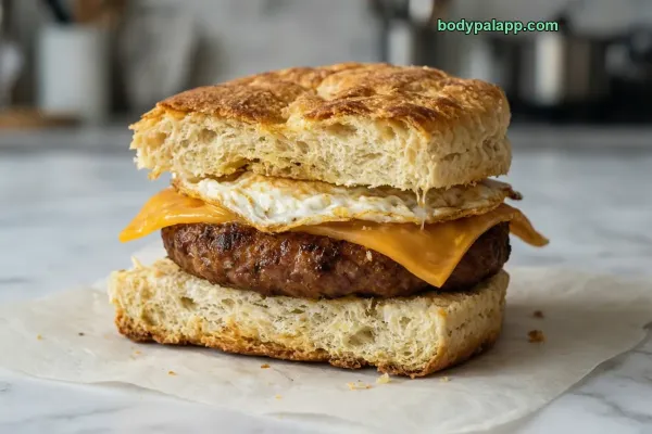 Sausage, Egg And Cheese Biscuit calories
