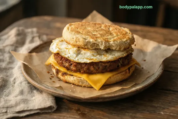 Sausage Egg And Cheese English Muffin Sandwich calories