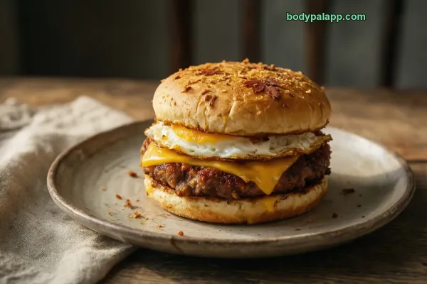 Sausage Egg Griddle Cake Sandwich calories